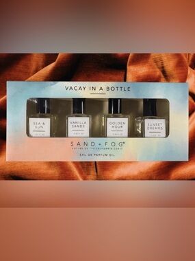 NEW Sand + Fog Perfume Oil Set Vacay In A Bottle .33fl oz 10ml